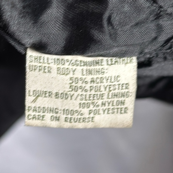 Trails and men’s heavy fully lined black leather jacket - Picture 6 of 12